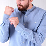 Russ X Heavenlight Men Koko Shirt Filafil Silk Blue