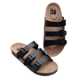 Russ Sandal Three Pee Black