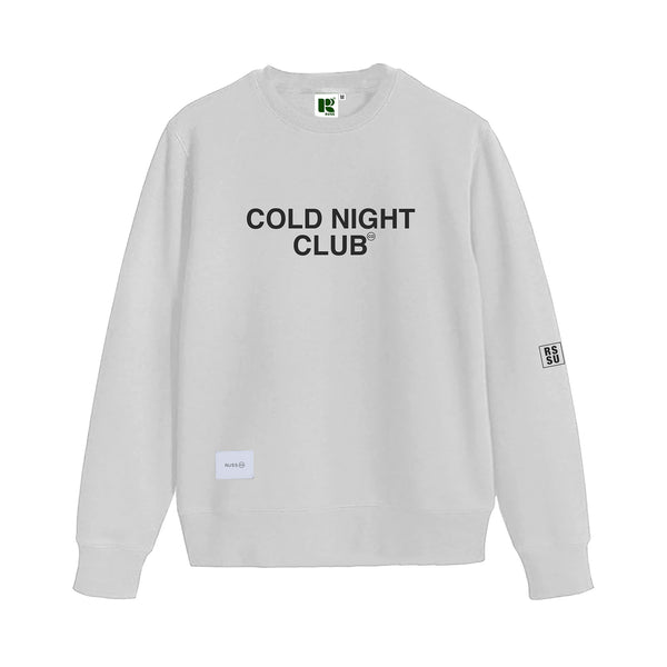 COLD NIGHT WHITE CREWNECK