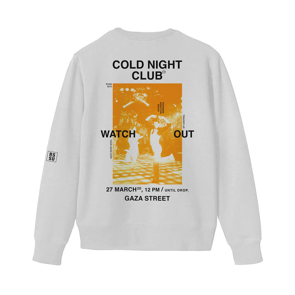 COLD NIGHT WHITE CREWNECK