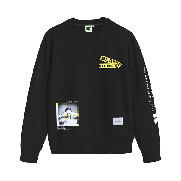 Russ Sweater Crewneck Dont Blame New  Black