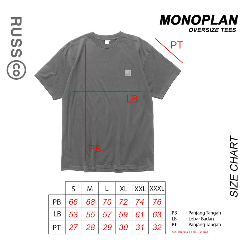 Russ Tshirt Monoplan Light Blue