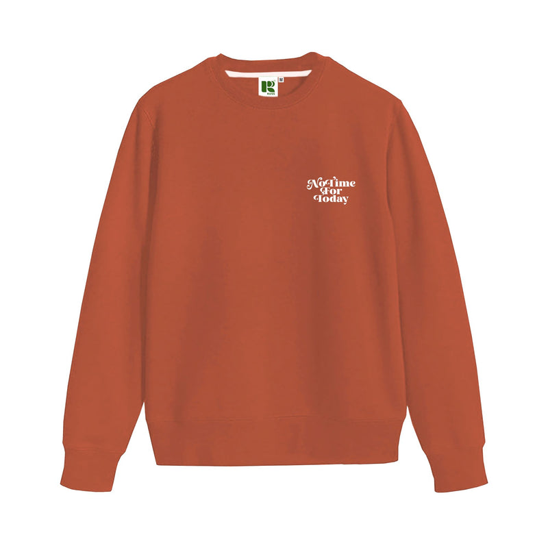 NO TIME CREWNECK TERRACOTA