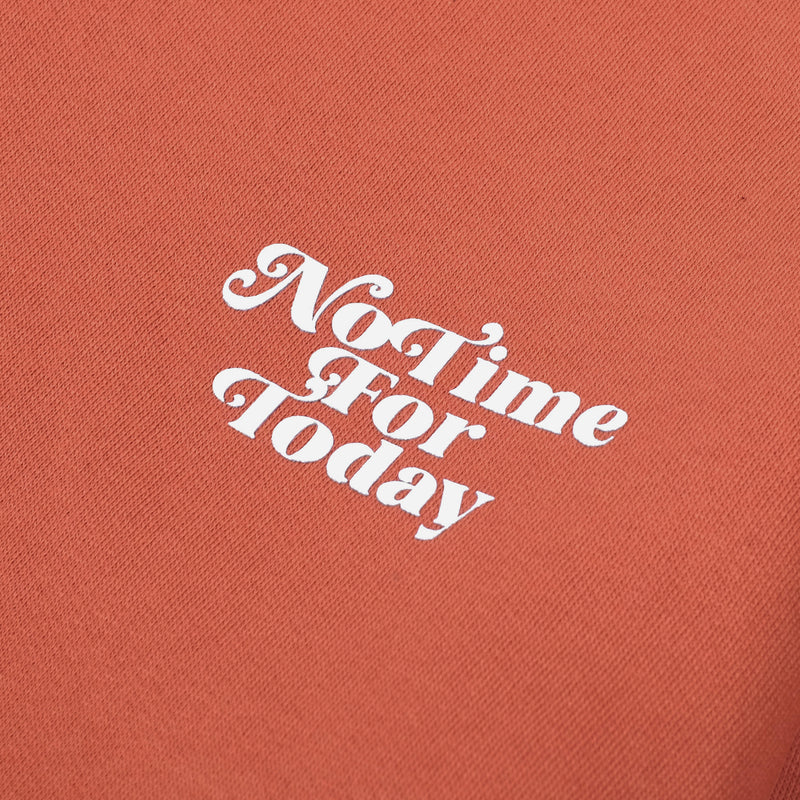 NO TIME CREWNECK TERRACOTA