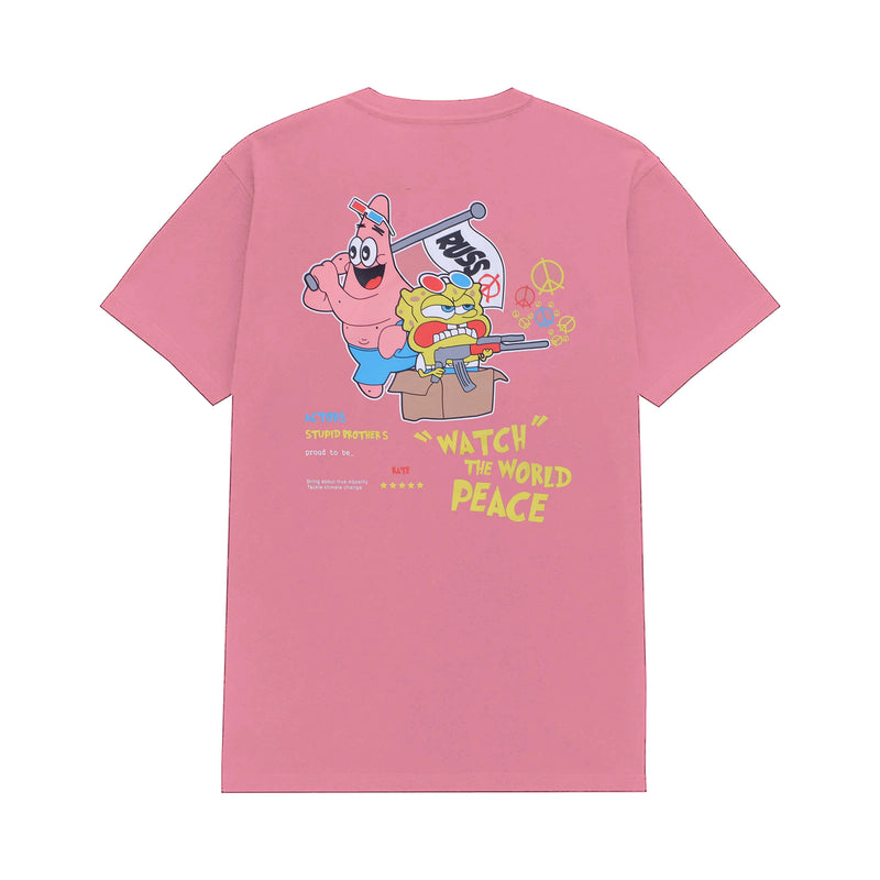 Russ Tshirt World Peace Peach