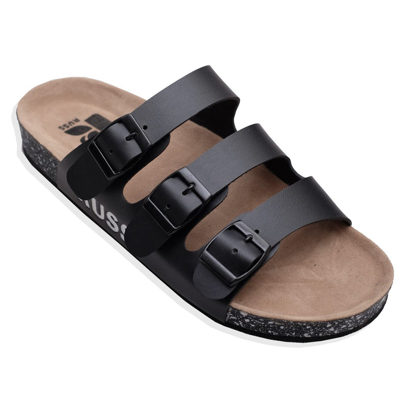 Russ Sandal Three Pee Black