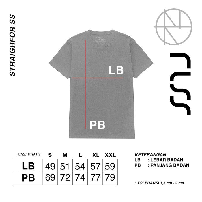 Kaos Russ Straighfor SS Putih