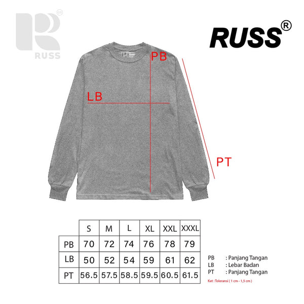 Russ Tshirt Long Sleeve Lawn Black