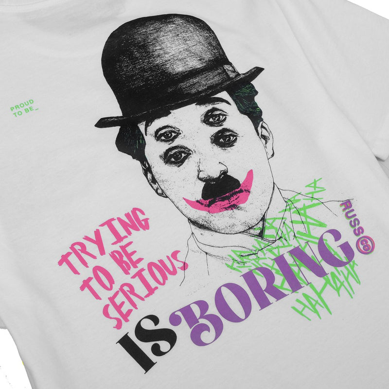 Russ Tshirt Be Serious White