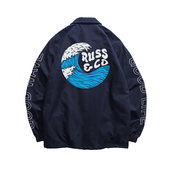 WAVES NAVY COACH JACKET