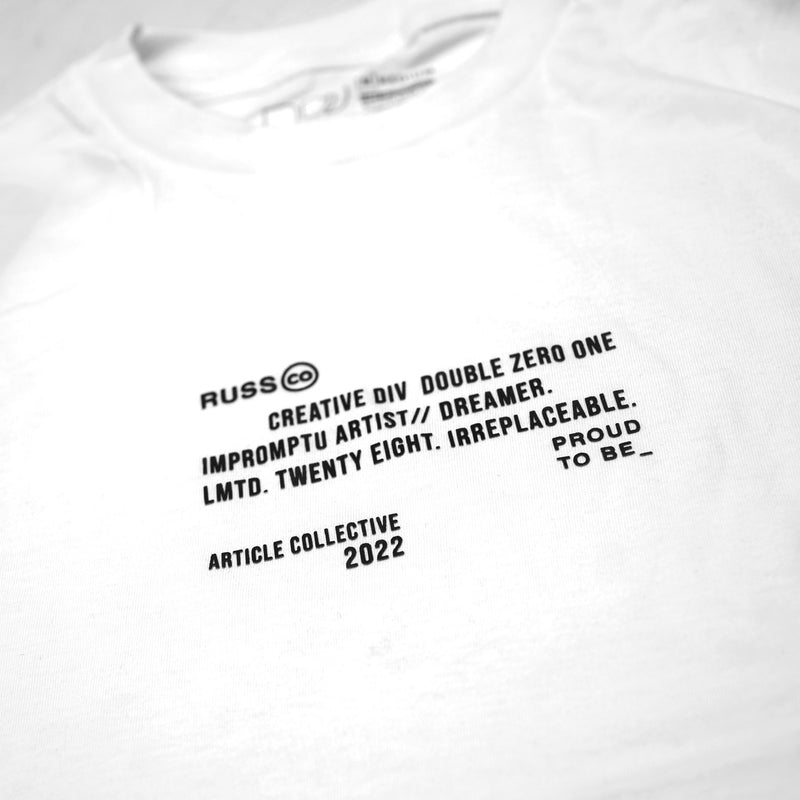 Russ Tshirt  Collect White