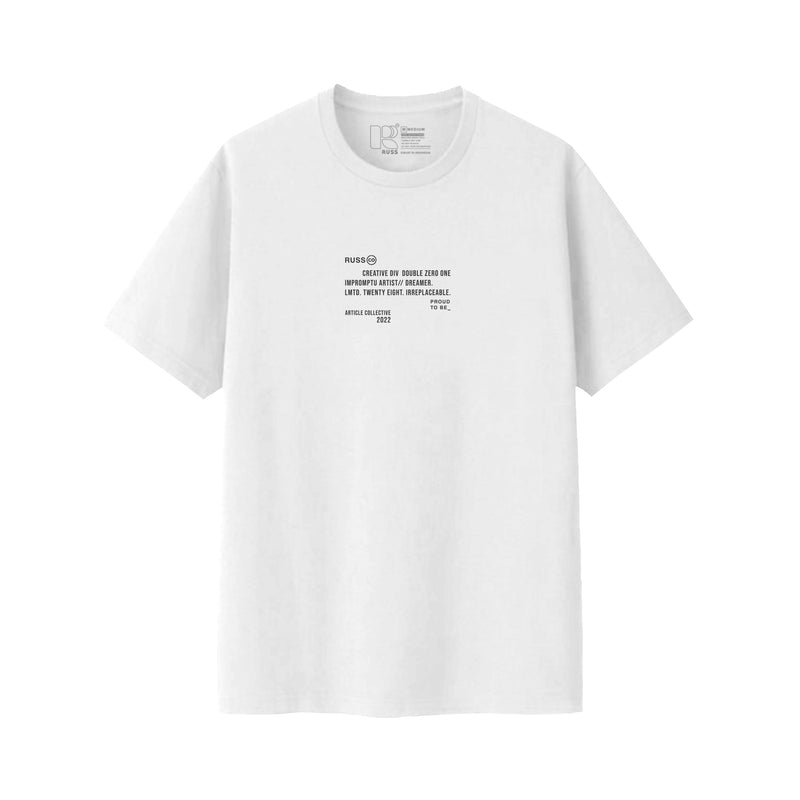 Russ Tshirt  Collect White