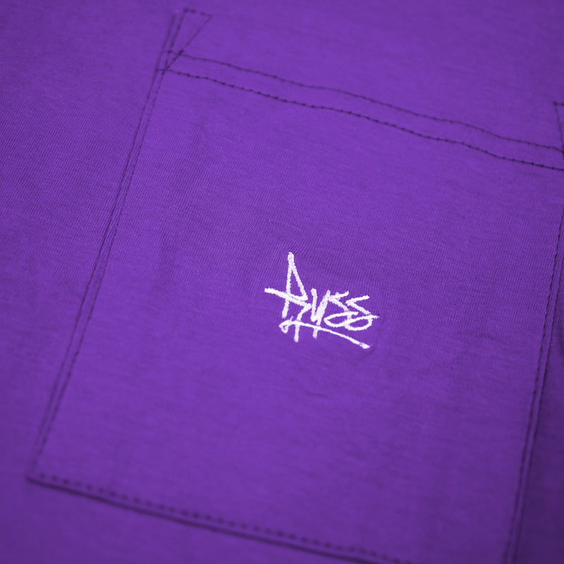 Russ  Kaos Pria Tshirt Blanc Dark Purple