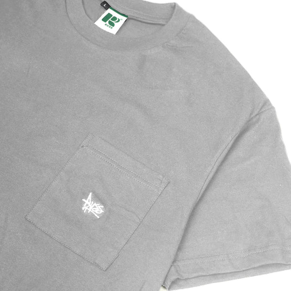 Russ  Kaos Pria Tshirt Blanc Grey