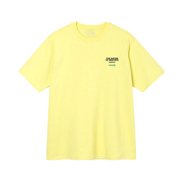 Russ  Kaos Pria Tshirt Namaste Yellow