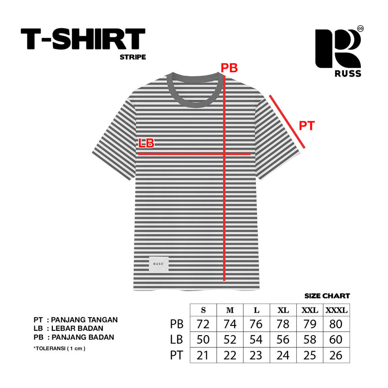 Russ Tshirt  Kaos Pria Strikers Brown