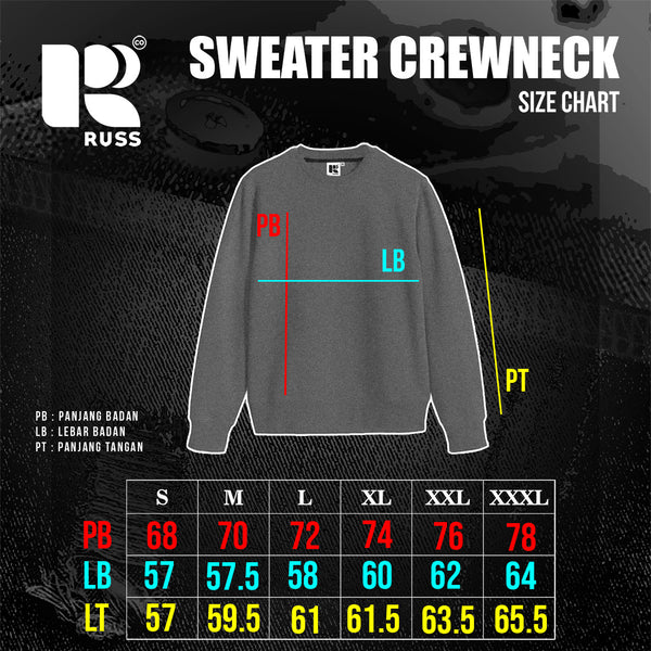 Russ Sweater Crewneck Smile Black