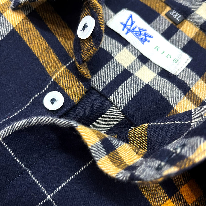 Russ Kids Shirt Flannel Ls Wallouds Yellow