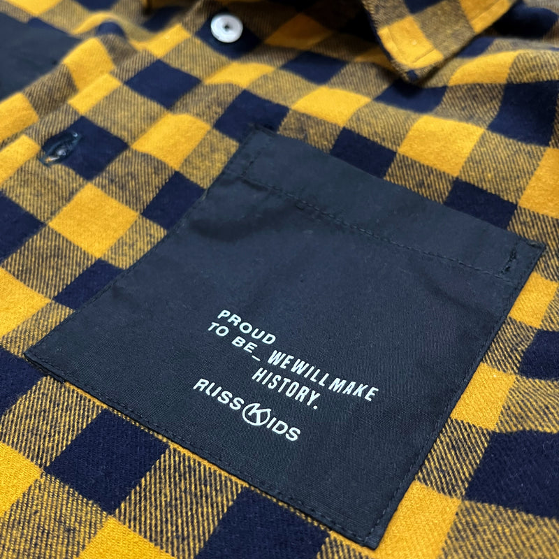 Russ Kids Shirt Flannel Ls Twinny Yellow