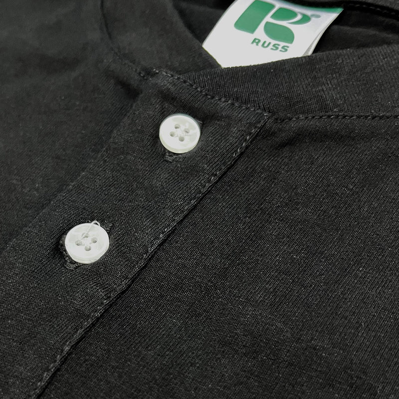 Russ Kaos Pria Tshirt Vagan Hitam