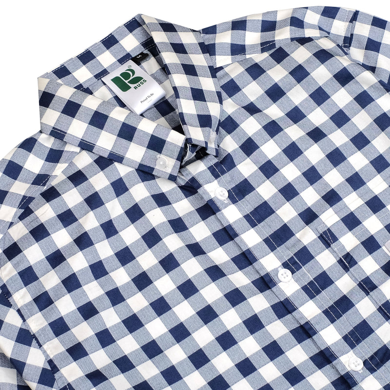 Russ Shirt Squareby Short Sleeve Navy Blue