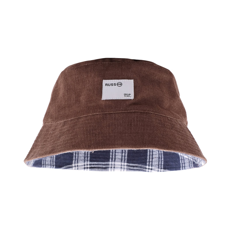 Russ Hat Twice New Bucket Head Brown