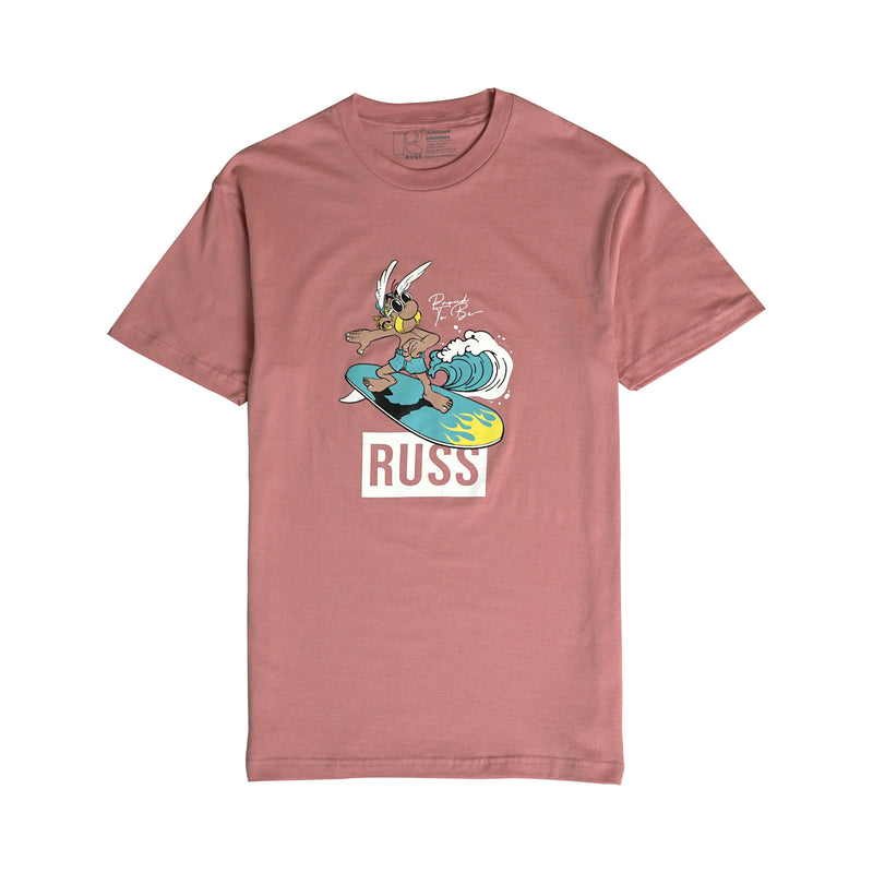 Russ Tshirt Single Fin Dusty Pink