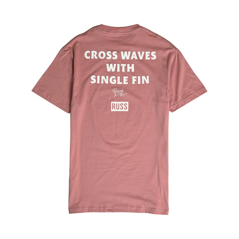 Russ Tshirt Single Fin Dusty Pink