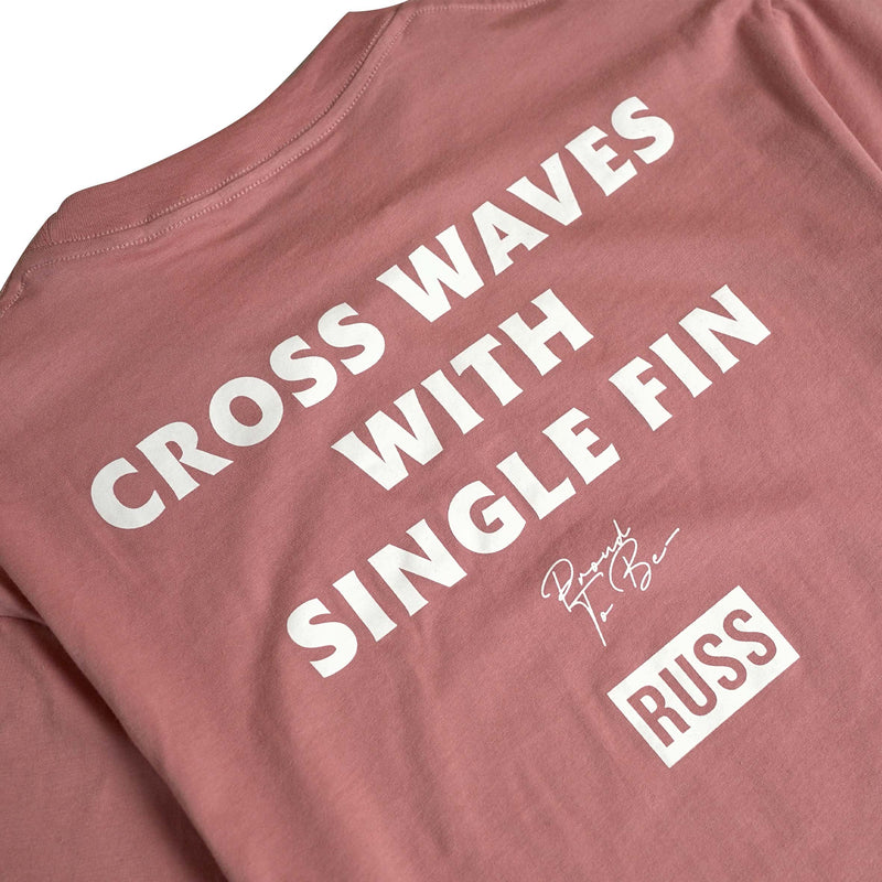 Russ Tshirt Single Fin Dusty Pink