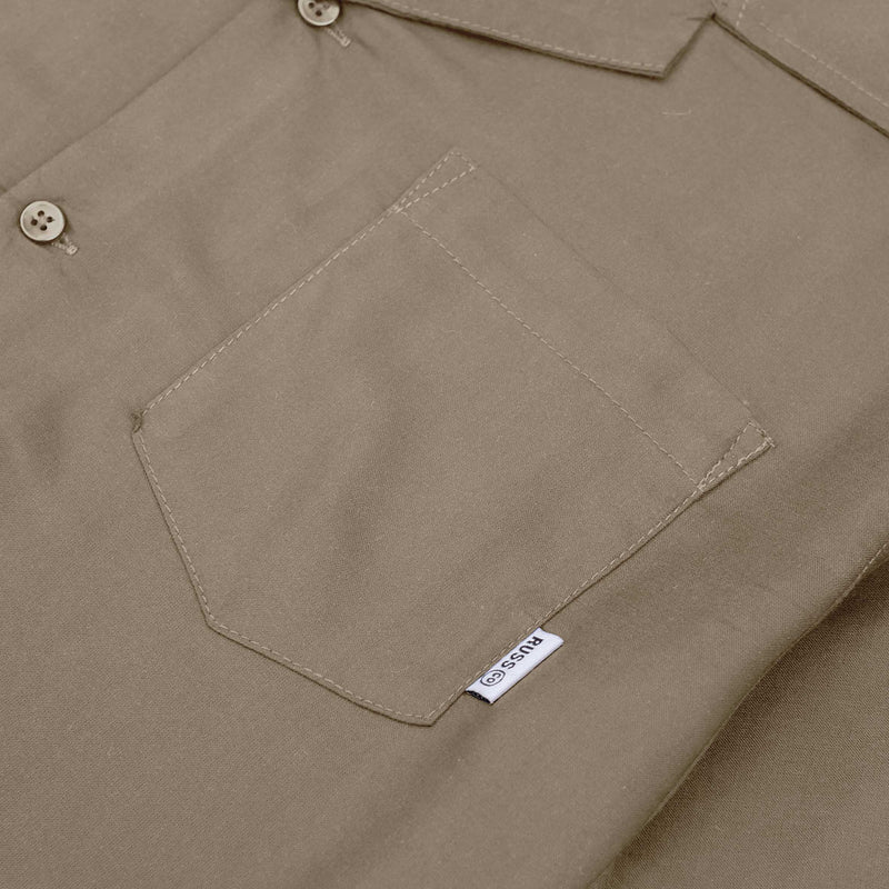 Russ Shirt Jamming Bowling Dark Brown