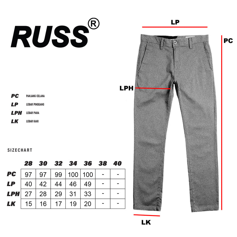Russ Chino Pants Dizzy Dark Grey