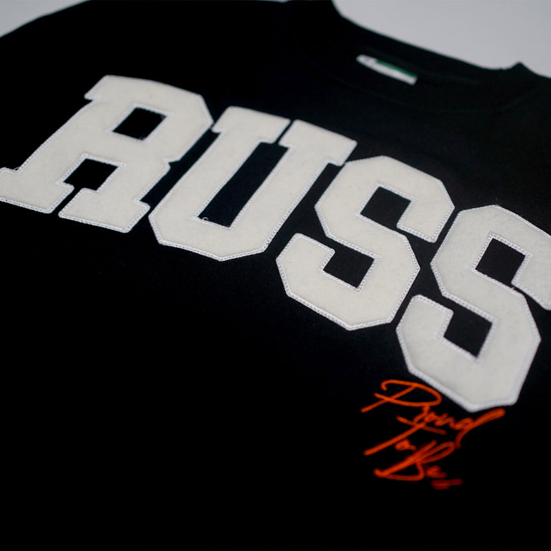 Russ Sweater Crewneck Blooms Black