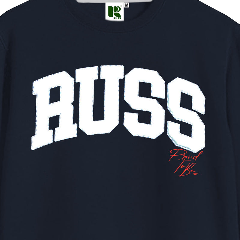 Russ Sweater Crewneck Blooms Navy