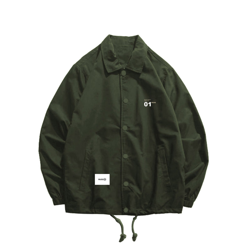 Russ Jacket Coach Numb One Olive