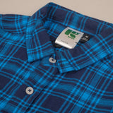 Kemeja Russ Flanel New Flux Biru