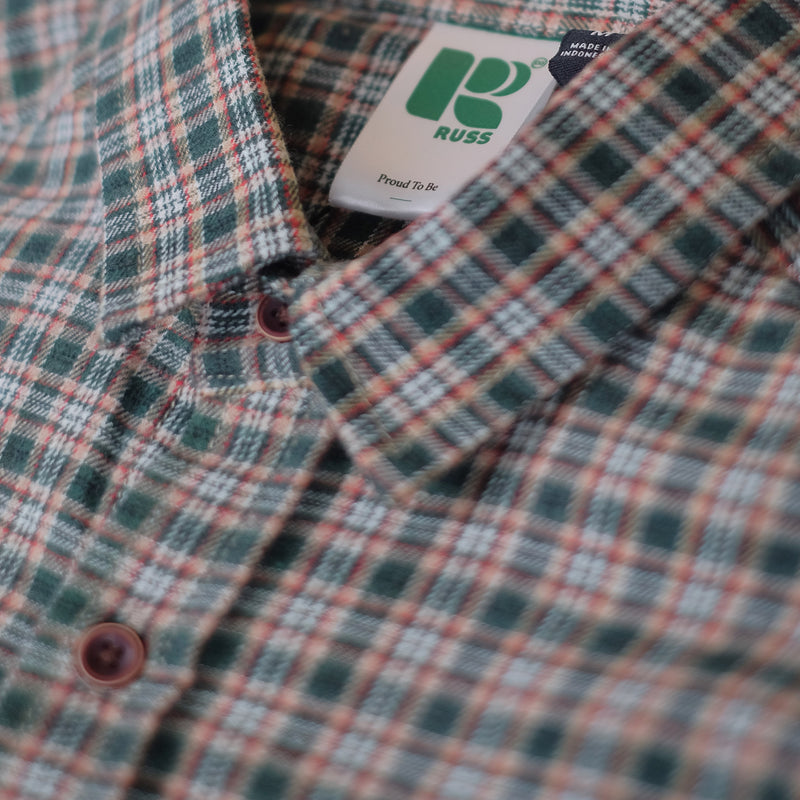 Russ Shirt Flanel Neofla Green Long Sleeve