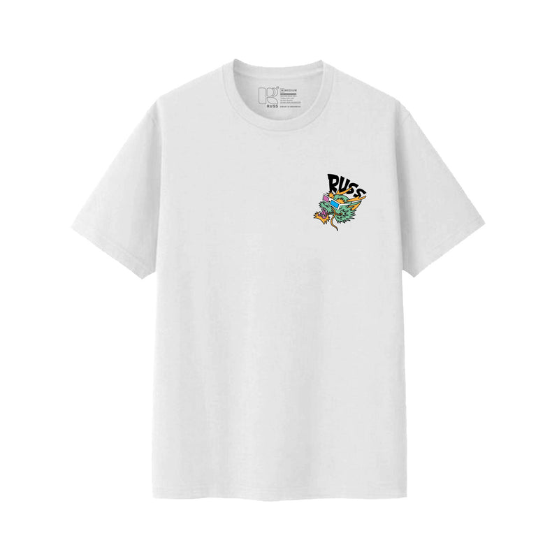 Russ Tshirt  Movie Time White