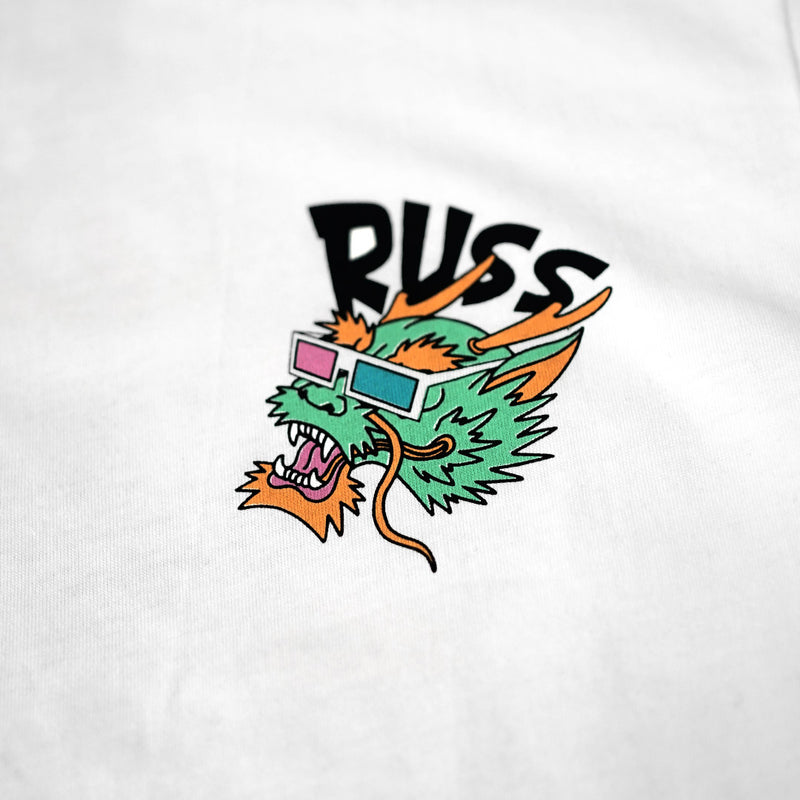 Russ Tshirt  Movie Time White