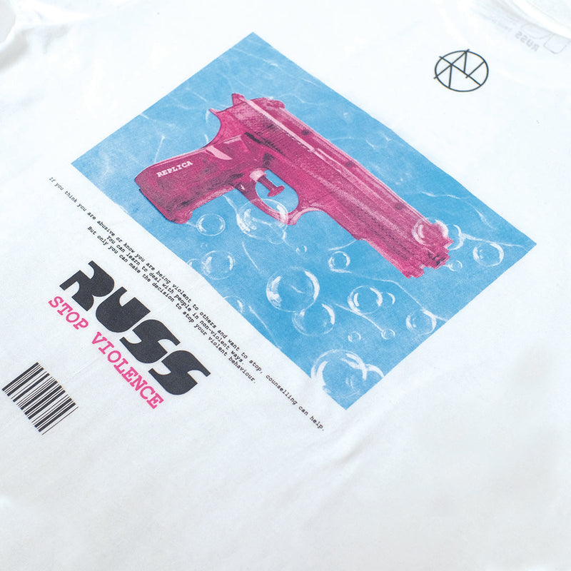 Kaos Russ Bubble Gun Putih