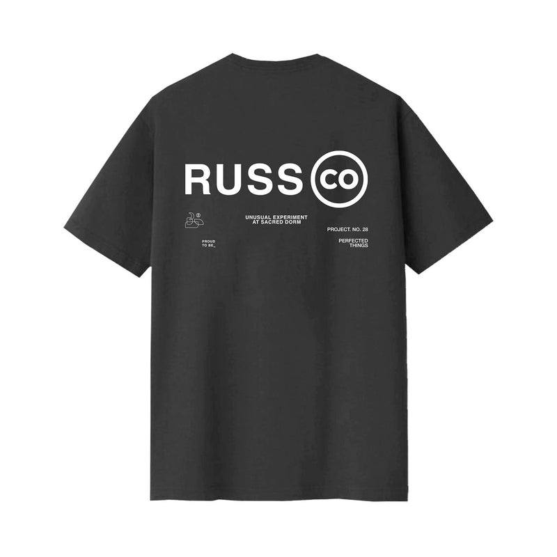 Russ Tshirt Kaos Pria Scripts Black