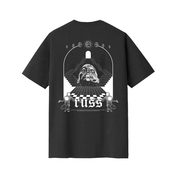 Russ  Kaos Pria Tshirt Sixsense Black