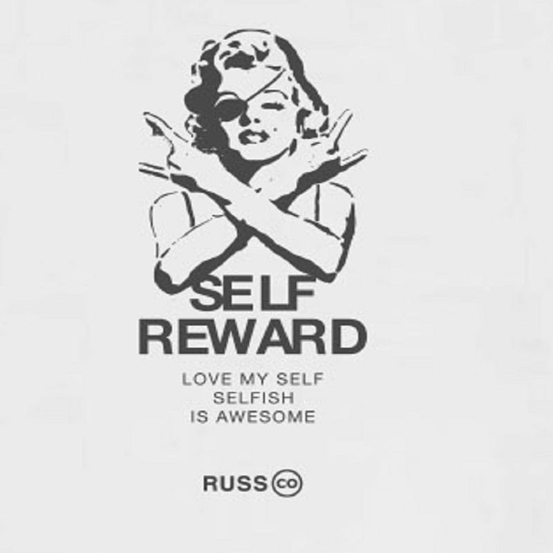 Russ Tshirt Kaos Pria Self Reward White