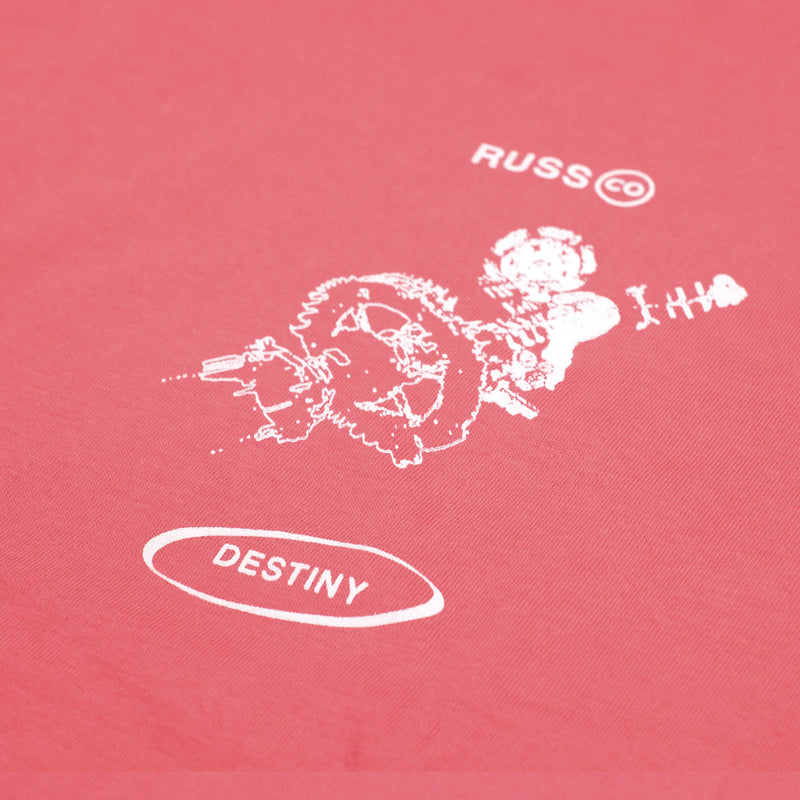 Russ Kaos Pria Destiny Pink Tshirt